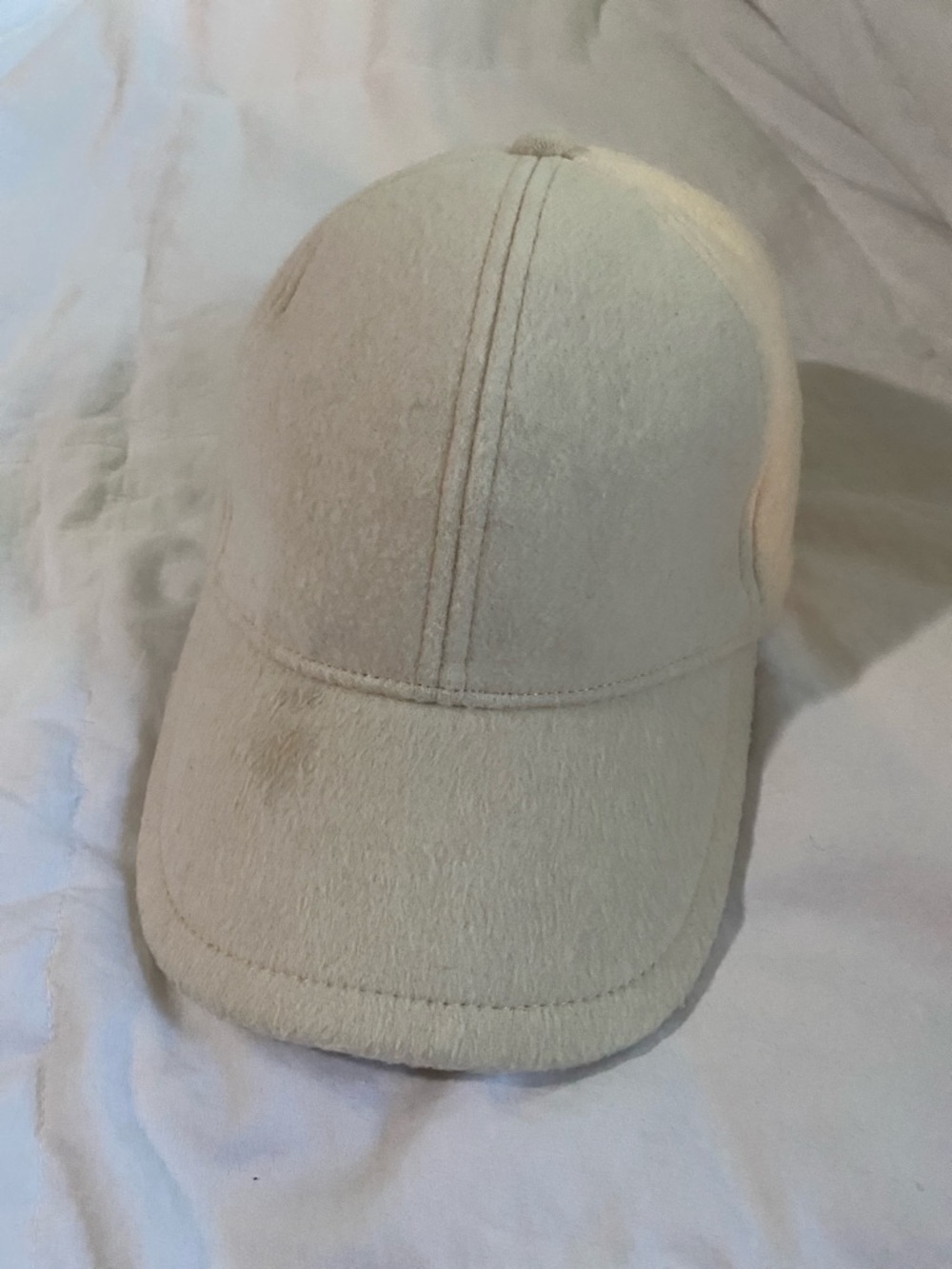Abercrombie & Fitch Light Cream Wool Baseball Cap
